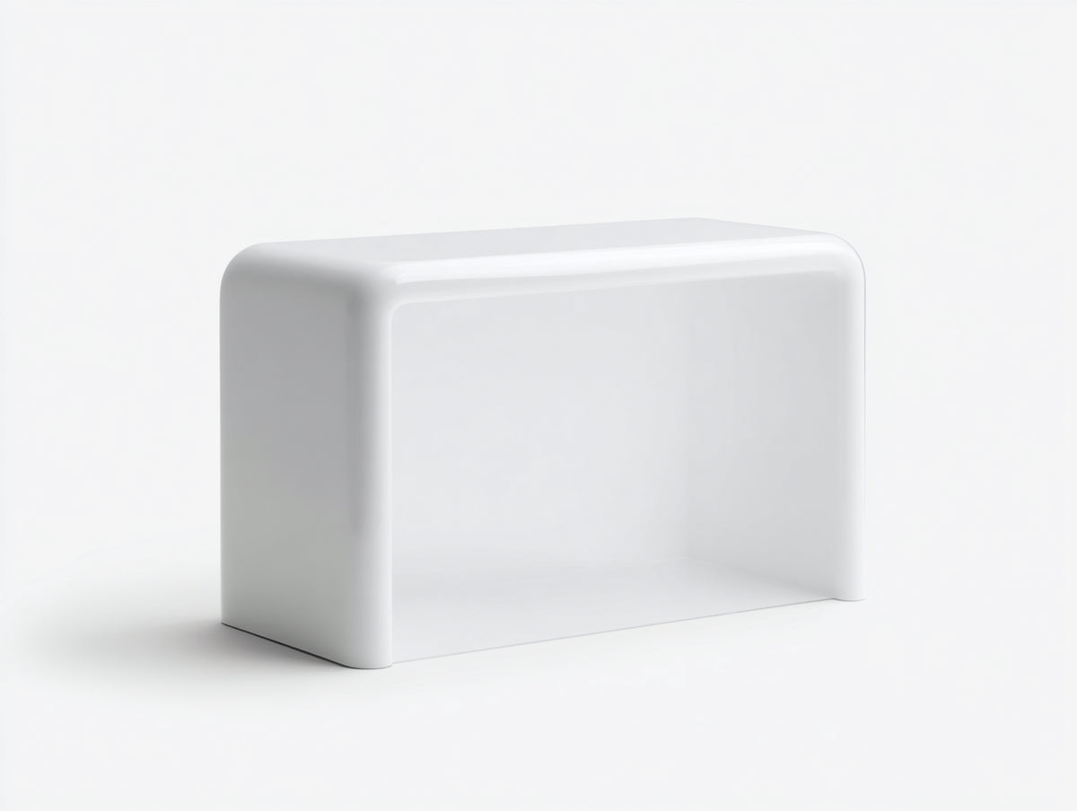 Console 120×40×76 cm - acrylique blanc translucide - meuble contemporain minimaliste pour chambre à coucher