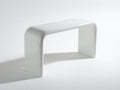Console 130×40×78 cm - acrylique blanc finition brillante - meuble d'appoint moderne style épuré pour chambre à coucher