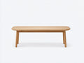 Banc en bois massif 140×40×45 cm - chêne naturel clair - assise rectangulaire style minimaliste pour salle à manger